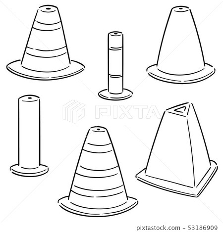 vector set of traffic cone vector set of traffic cone 53186909
