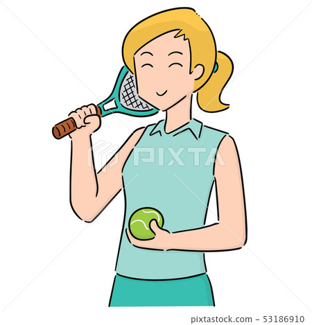 vector of tennis player 53186910