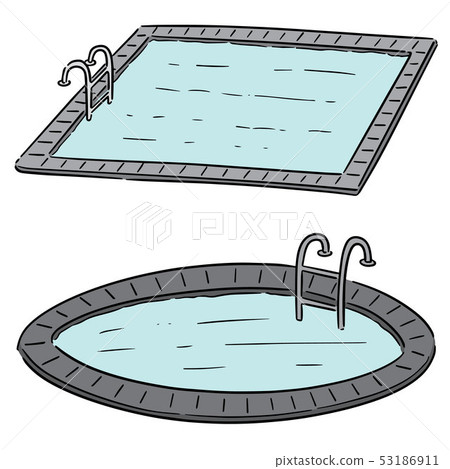 vector set of swimming pool 53186911