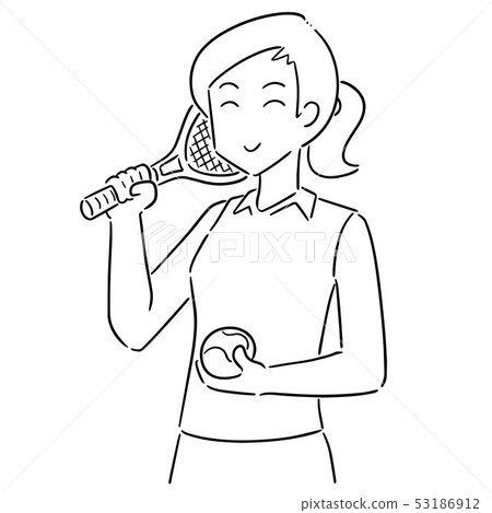 vector of tennis player 53186912