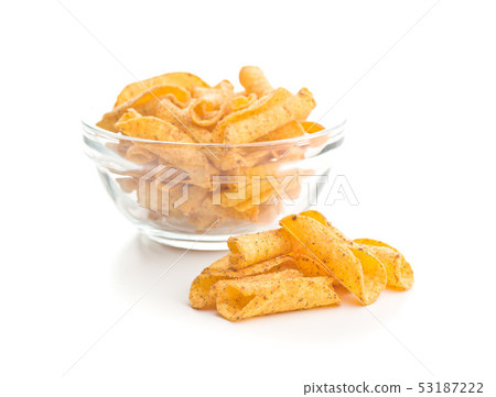 Rolled tortilla chips. Rolled tortilla chips. 53187222
