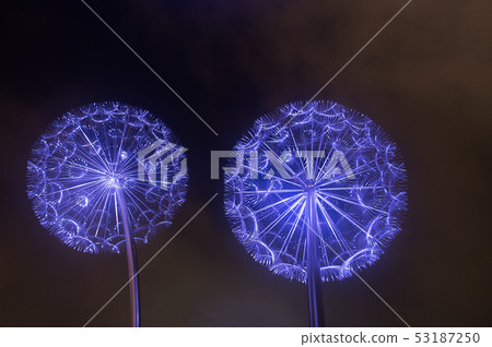 Dandelion lights in Dubai, United Arab Emirates at Dandelion lights in Dubai, United Arab Emirates at 53187250