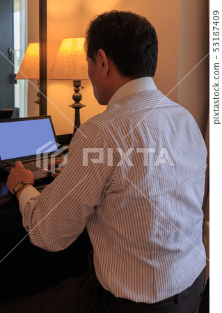 Business Trip Work at Hotel Business Trip Work at Hotel 53187409