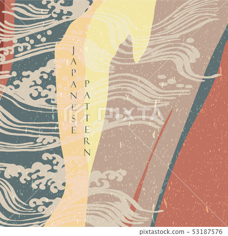 Abstract background with hand drawn wave element.  53187576