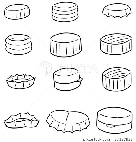 vector set of bottle cap vector set of bottle cap 53187935
