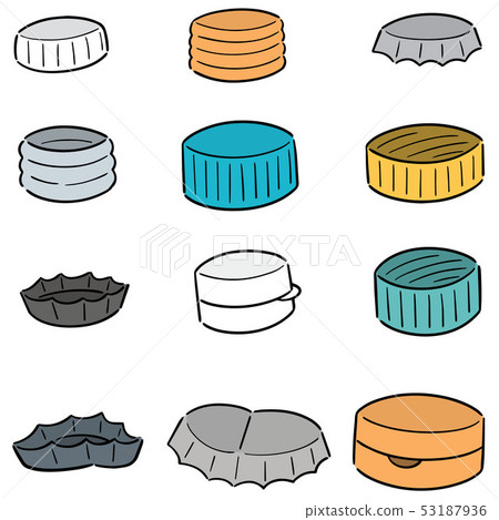 vector set of bottle cap vector set of bottle cap 53187936