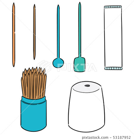 vector set of toothpick 53187952