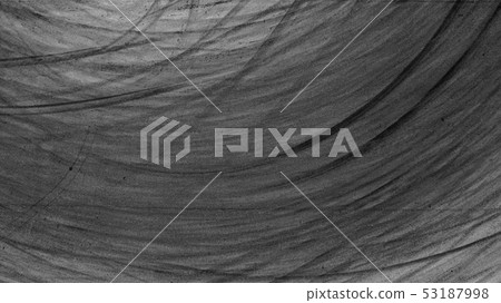 Aerial view background with tire marks on track. 53187998