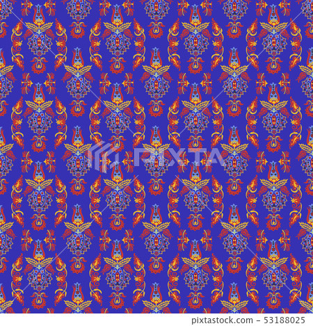 pattern with uzbek ornament 53188025
