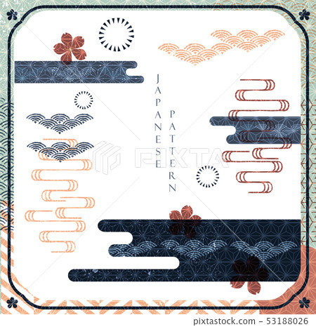 Japanese template vector. Cherry blossom icon Japanese template vector. Cherry blossom icon 53188026