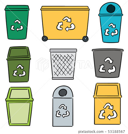 vector set of recycle garbage 53188567