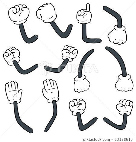 vector set of cartoon arm vector set of cartoon arm 53188613
