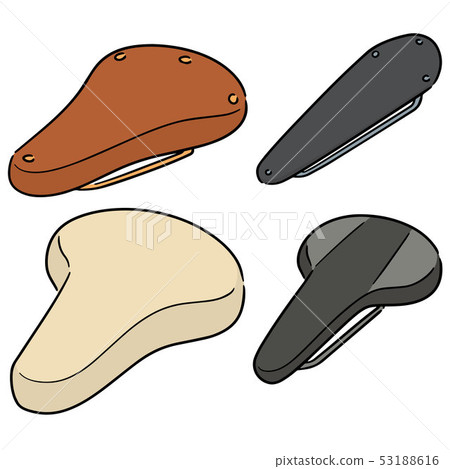 vector set of bicycle saddle 53188616