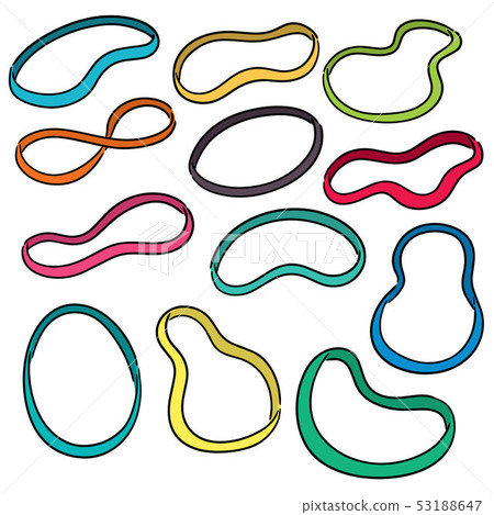 vector set of rubber band vector set of rubber band 53188647