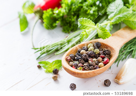 Selection of herbs and spices Selection of herbs and spices 53189698