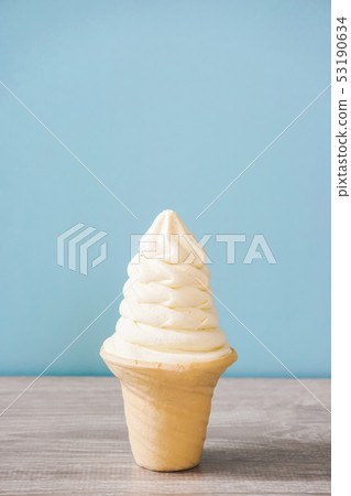Soft cream on the table 53190634