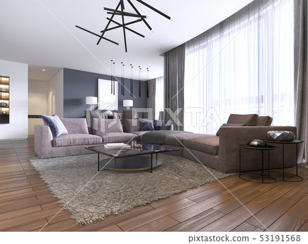 Beautiful living room interior with hardwood Beautiful living room interior with hardwood 53191568