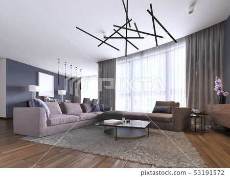 Beautiful living room interior with hardwood Beautiful living room interior with hardwood 53191572