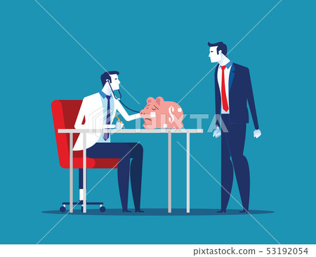 Financial Health. Business person and health check Financial Health. Business person and health check 53192054
