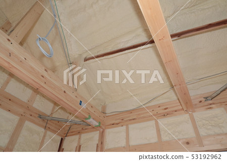 Thermal insulation of a newly built single-family house Thermal insulation of a newly built single-family house 53192962