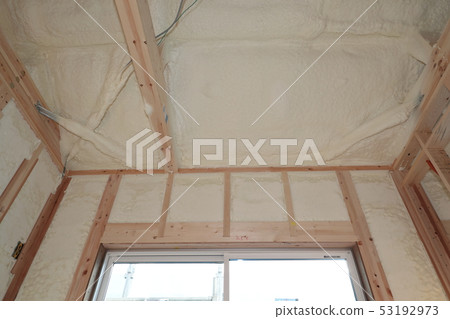 Thermal insulation of a newly built single-family house Thermal insulation of a newly built single-family house 53192973