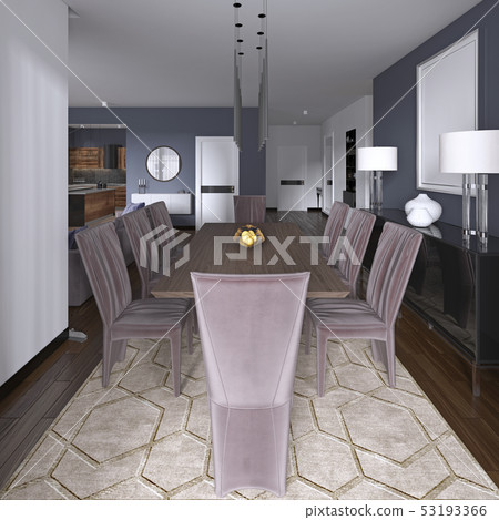Nicely decorated luxury living, dining room. Nicely decorated luxury living, dining room. 53193366