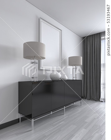 a black chest of drawers with metal legs with 53193467