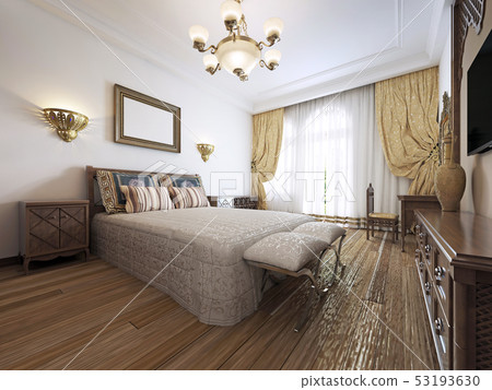 The large bed in the bedroom is middle eastern The large bed in the bedroom is middle eastern 53193630
