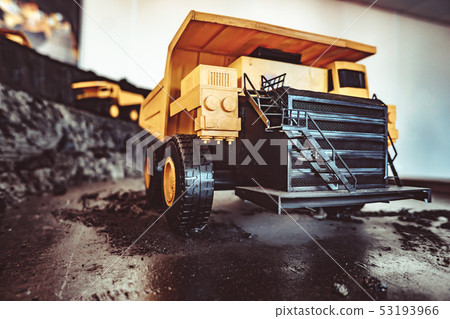 toy truck in the scenery of coal mining toy truck in the scenery of coal mining 53193966