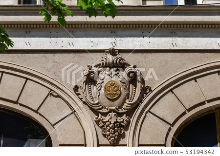 Architecture Building with Serbian Coat of Arms Architecture Building with Serbian Coat of Arms 53194342