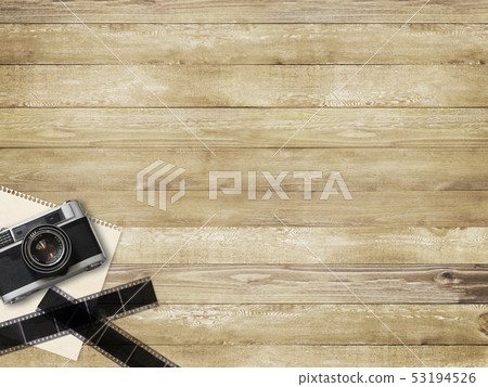 Background-Wood grain-Camera-Negative-Film-Vintage 53194526