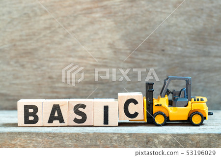 Toy forklift hold letter block c to word basic Toy forklift hold letter block c to word basic 53196029