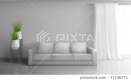 Home living room interior realistic vector mock Home living room interior realistic vector mock 53196771