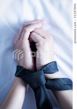 man tied up with a necktie 53197944