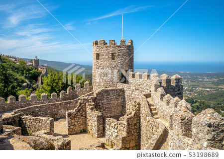 Castle of the Moors at Sintra, Portugal 53198689