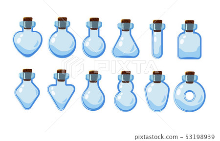 Big set with different empty bottles for mobile 53198939