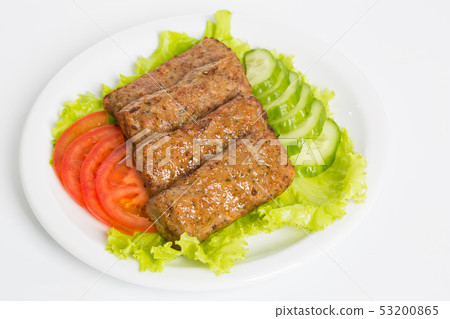 Turkish Food Kofte or Kofta. Spicy meatballs Kebab or Kebap Turkish Food Kofte or Kofta. Spicy meatballs Kebab or Kebap 53200865