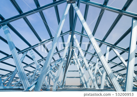 Structure of steel roof. Structure of steel roof. 53200953