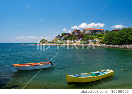 Black Sea coast in old city of Nessebar, Bulgaria Black Sea coast in old city of Nessebar, Bulgaria 53200992