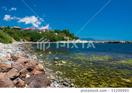 Small beach in old city of Nessebar, Bulgaria 53200993