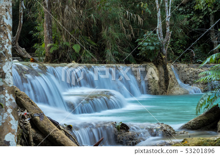 Tat Kuang Si waterfalls near Luang Prabang, Laos Tat Kuang Si waterfalls near Luang Prabang, Laos 53201896