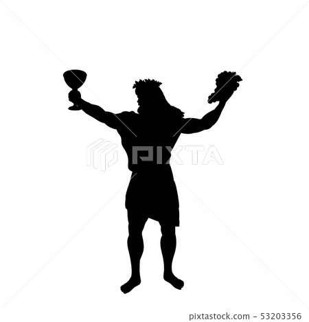 Dionysus Bacchus god wine silhouette ancient mythology fantasy Dionysus Bacchus god wine silhouette ancient mythology fantasy 53203356