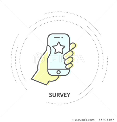 Online survey - rate a service, vote star on 53203367
