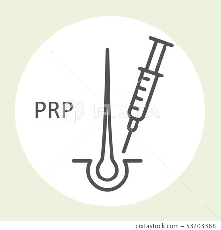 PRP therapy icon - hair loss prevention, hair root PRP therapy icon - hair loss prevention, hair root 53203368