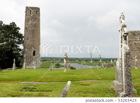 The ancient monastic city of Clonmacnoise in Ireland The ancient monastic city of Clonmacnoise in Ireland 53203423