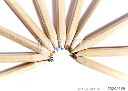 group of colored wooden pencils group of colored wooden pencils 53204369
