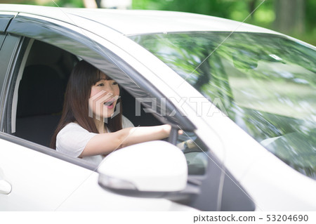 汽車,女性,新鮮綠色 汽車,女性,新鮮綠色 53204690