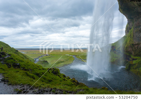 Seljalandsfoss falls in summer season view, 53204750