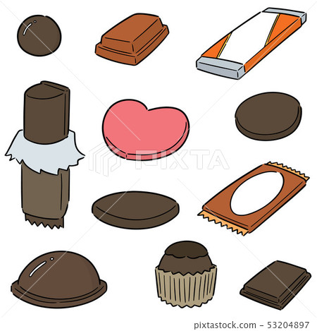 vector set of chocolate vector set of chocolate 53204897