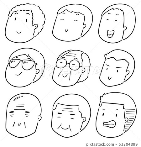 vector set of cartoon face vector set of cartoon face 53204899